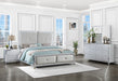 Coaster Larue Tufted Bedroom Set Silver Cal King Set of 5