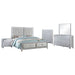 Coaster Larue Tufted Bedroom Set Silver Cal King Set of 5