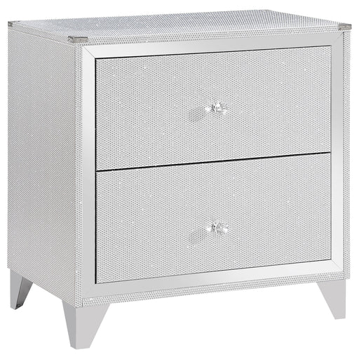 Larue 2-drawer Nightstand Silver