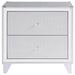 Coaster Larue 2-drawer Nightstand with USB Port Silver Default Title