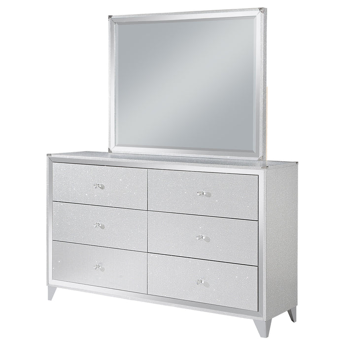 Coaster Larue 6-drawer Dresser with Mirror Silver No Mirror