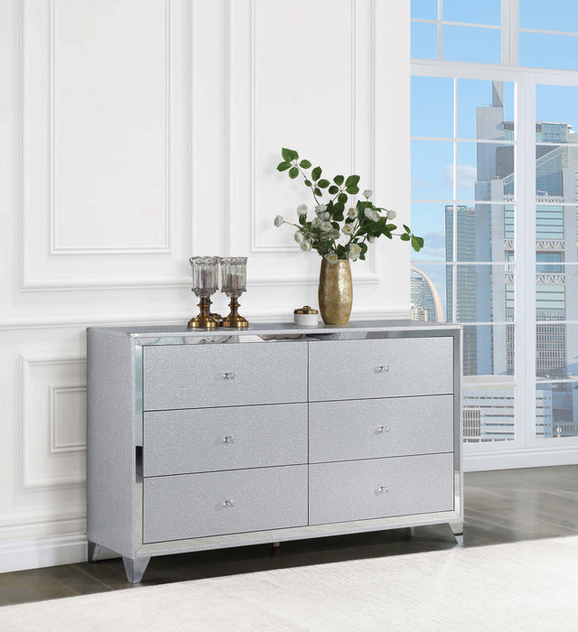 Coaster Larue 6-drawer Dresser with Mirror Silver No Mirror