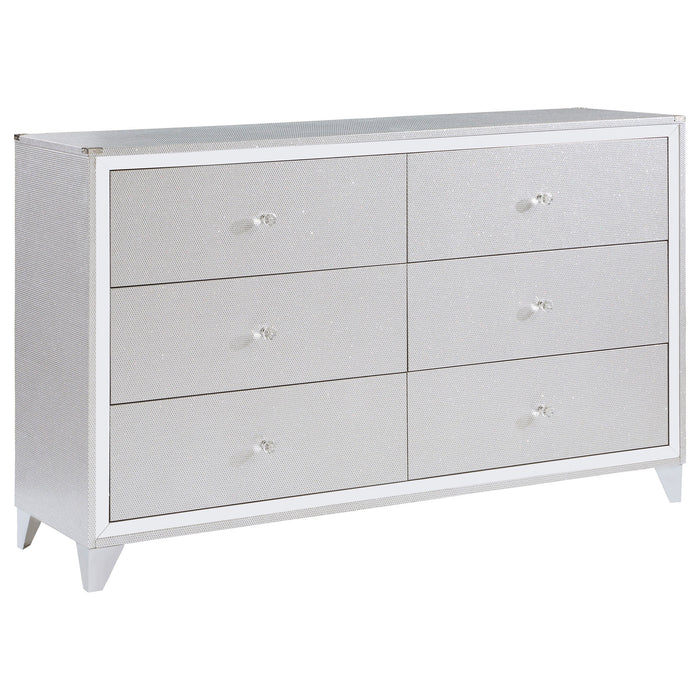 Coaster Larue 6-drawer Dresser with Mirror Silver No Mirror