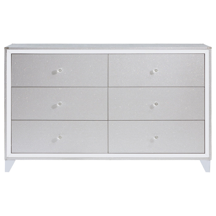 Coaster Larue 6-drawer Dresser with Mirror Silver No Mirror