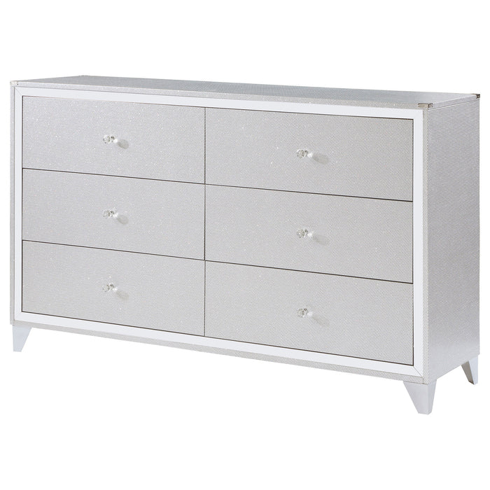 Coaster Larue 6-drawer Dresser with Mirror Silver No Mirror