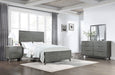 Coaster Nathan Bedroom Set White Marble and Grey Set of 5