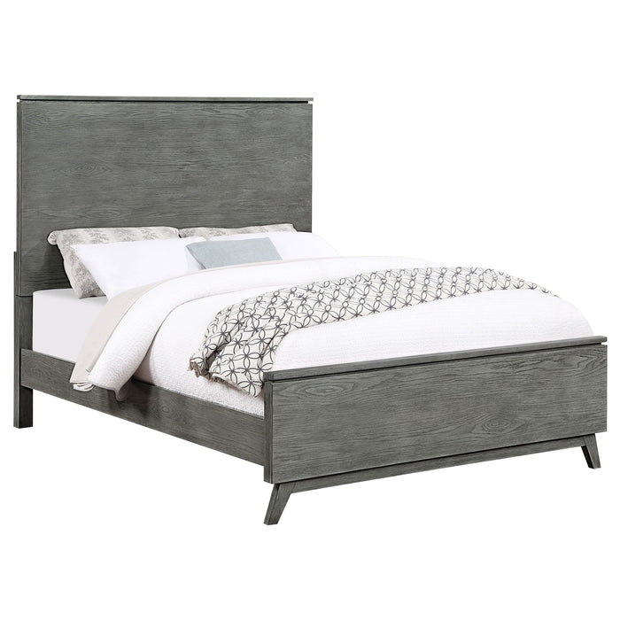 Nathan High Headboard  Panel Bed Grey