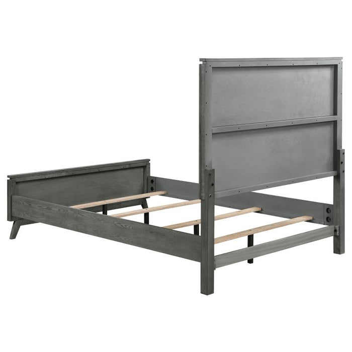 Nathan Wood Eastern King Panel Bed Grey