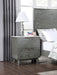 Coaster Nathan 2-drawer Nightstand with USB Port White Marble and Grey Default Title