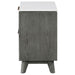 Coaster Nathan 2-drawer Nightstand with USB Port White Marble and Grey Default Title