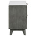 Coaster Nathan 2-drawer Nightstand with USB Port White Marble and Grey Default Title