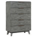 Coaster Nathan 5-drawer Chest White Marble and Grey Default Title