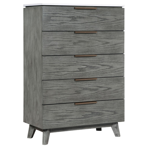 Nathan 5-drawer Bedroom Chest Grey