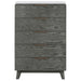 Coaster Nathan 5-drawer Chest White Marble and Grey Default Title