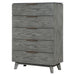 Coaster Nathan 5-drawer Chest White Marble and Grey Default Title