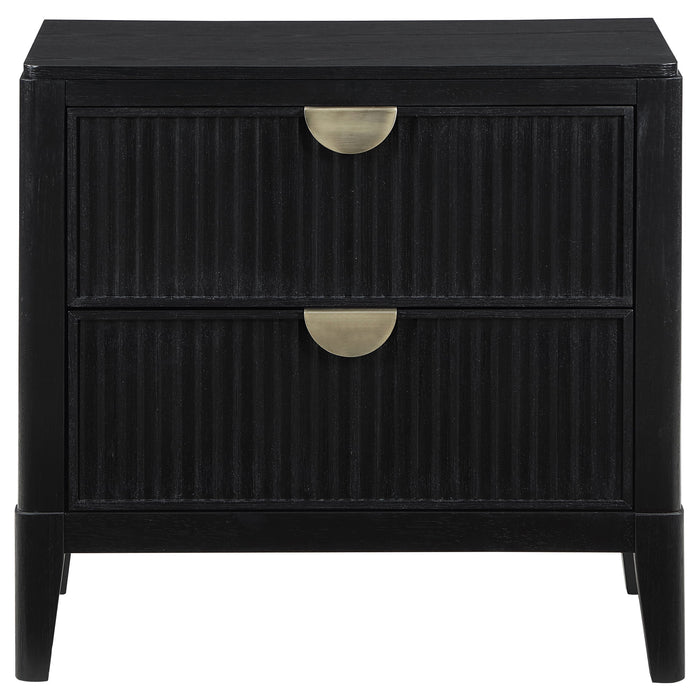 Coaster Brookmead 2-Drawer Nightstand Black Default Title