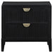 Coaster Brookmead 2-Drawer Nightstand Black Default Title