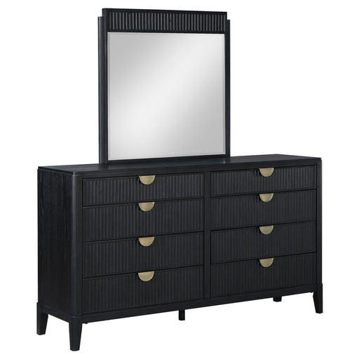 Coaster Brookmead 8-drawer Bedroom Dresser with Mirror Black With Mirror