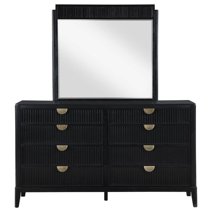 Coaster Brookmead 8-drawer Bedroom Dresser with Mirror Black No Mirror