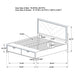 Coaster Veronica Platform Storage Bed with Upholstered LED Headboard Light Silver King