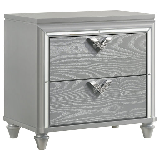 Coaster Veronica 2-drawer Nightstand Bedside Table Light Silver Default Title