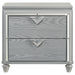 Coaster Veronica 2-drawer Nightstand Bedside Table Light Silver Default Title