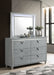 Coaster Veronica 6-drawer Bedroom Dresser with Mirror Light Silver With Mirror