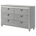 Coaster Veronica 6-drawer Bedroom Dresser with Mirror Light Silver No Mirror