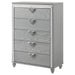 Coaster Veronica 5-drawer Bedroom Chest Light Silver Default Title