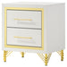 Coaster Lucia 2-drawer Nightstand Bedside Table White Default Title