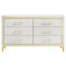 Coaster Lucia 6-drawer Bedroom Dresser with Mirror White No Mirror