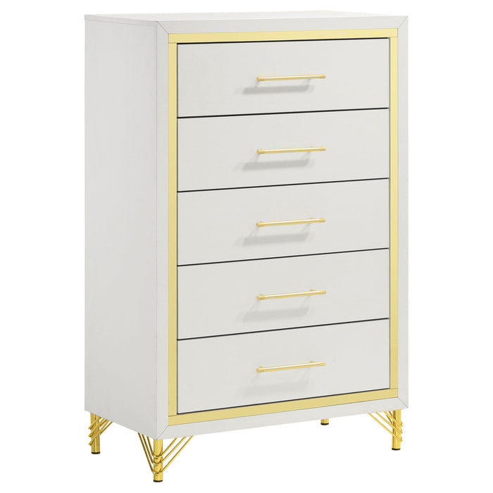 Coaster Lucia 5-drawer Bedroom Chest White Default Title