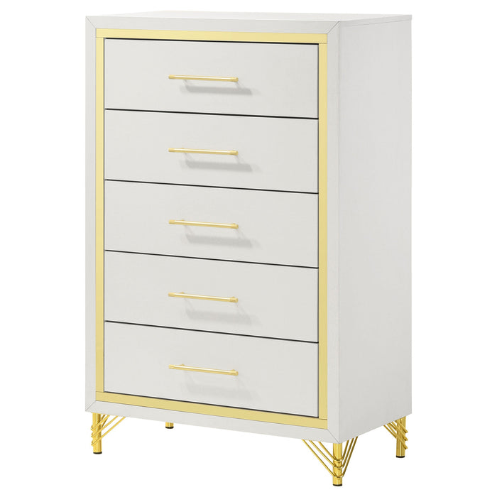 Coaster Lucia 5-drawer Bedroom Chest White Default Title