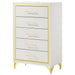 Coaster Lucia 5-drawer Bedroom Chest White Default Title