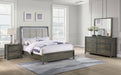 Coaster Kieran Bedroom Set with Upholstered LED Headboard Grey Cal King Set of 5