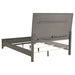 Coaster Kieran Panel Bed with Upholstered LED Headboard Grey Cal King