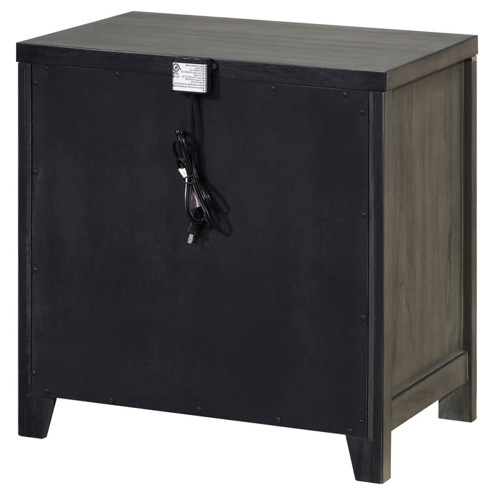 Coaster Kieran 2-drawer Nightstand Bedside Table Grey Default Title