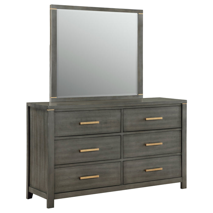 Coaster Kieran 6-drawer Bedroom Dresser with Mirror Grey No Mirror