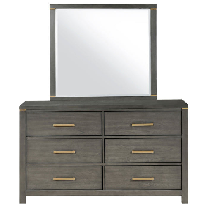 Coaster Kieran 6-drawer Bedroom Dresser with Mirror Grey No Mirror