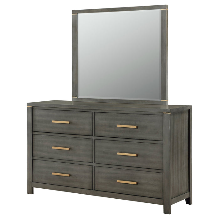 Coaster Kieran 6-drawer Bedroom Dresser with Mirror Grey No Mirror