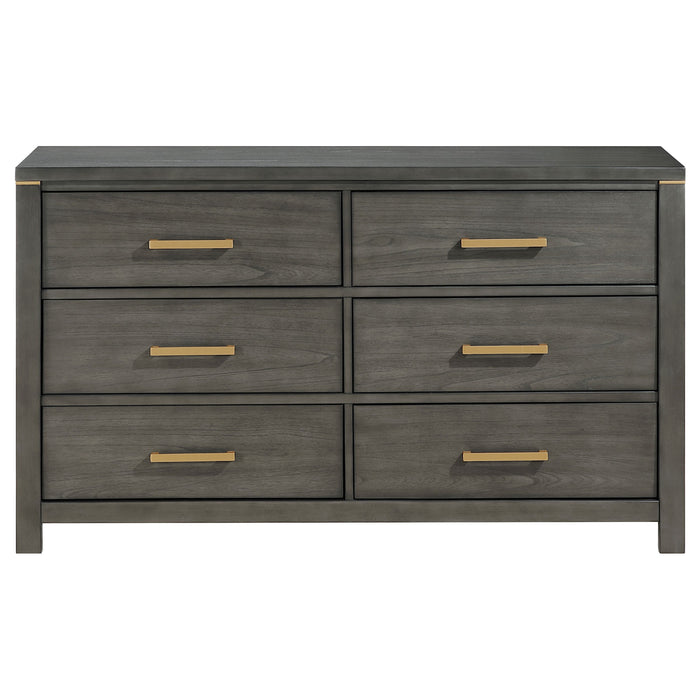 Coaster Kieran 6-drawer Bedroom Dresser with Mirror Grey No Mirror