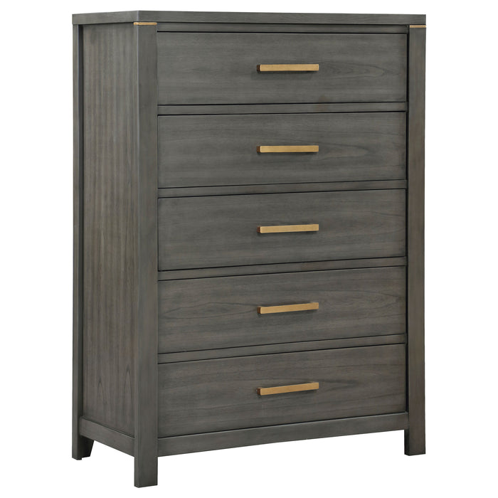 Coaster Kieran 5-drawer Bedroom Chest Grey Default Title