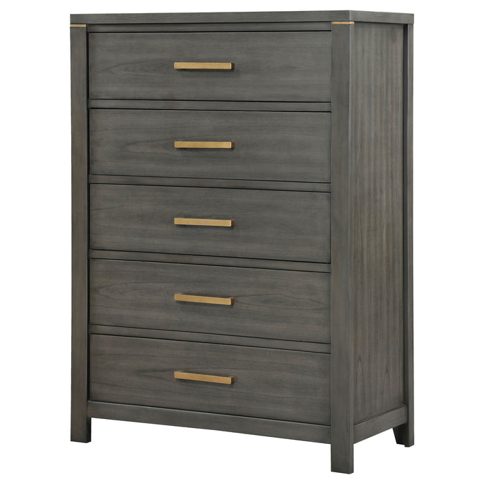 Coaster Kieran 5-drawer Bedroom Chest Grey Default Title