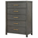 Coaster Kieran 5-drawer Bedroom Chest Grey Default Title