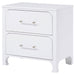 Coaster Anastasia 2-drawer Nightstand Bedside Table Pearl White Default Title