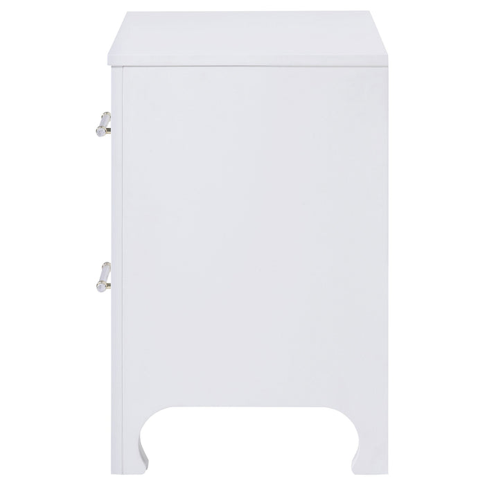 Coaster Anastasia 2-drawer Nightstand Bedside Table Pearl White Default Title