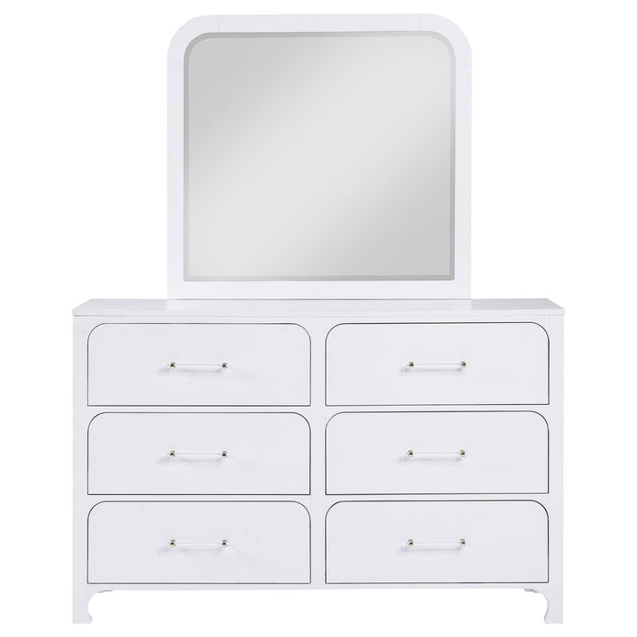 Coaster Anastasia 6-drawer Bedroom Dresser with Mirror Pearl White No Mirror