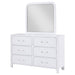 Coaster Anastasia 6-drawer Bedroom Dresser with Mirror Pearl White No Mirror