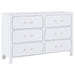 Coaster Anastasia 6-drawer Bedroom Dresser with Mirror Pearl White No Mirror