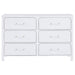 Coaster Anastasia 6-drawer Bedroom Dresser with Mirror Pearl White No Mirror